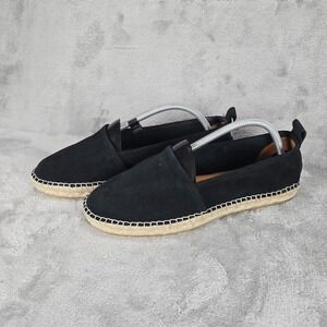 8 By Yooz Suede Black Round Toe Espadrille Women's Size EU 41 US 10 NWOB Spain